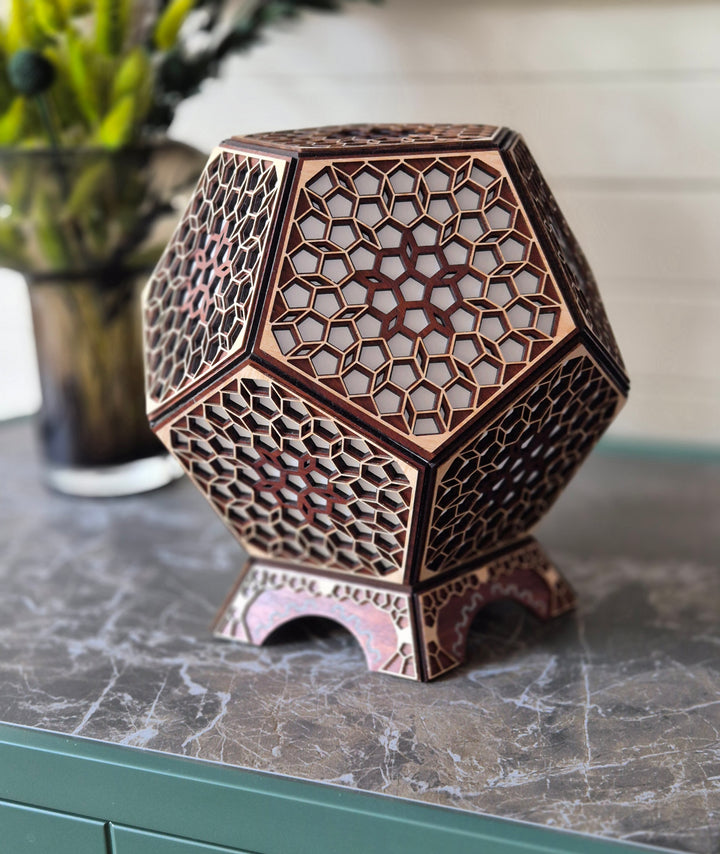 Table Lamp Honeycomb Pattern LED Rainbow Colors