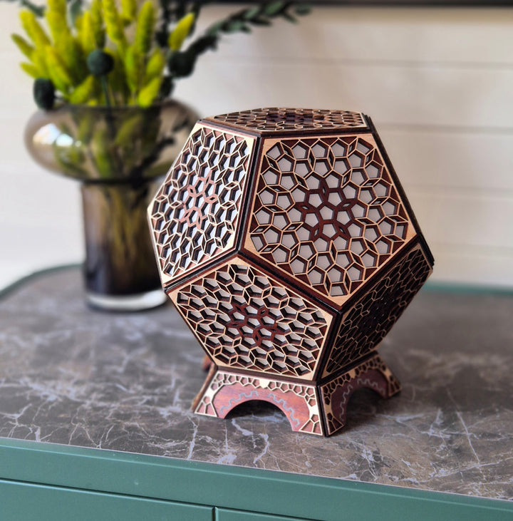 Table Lamp Honeycomb Pattern LED Rainbow Colors