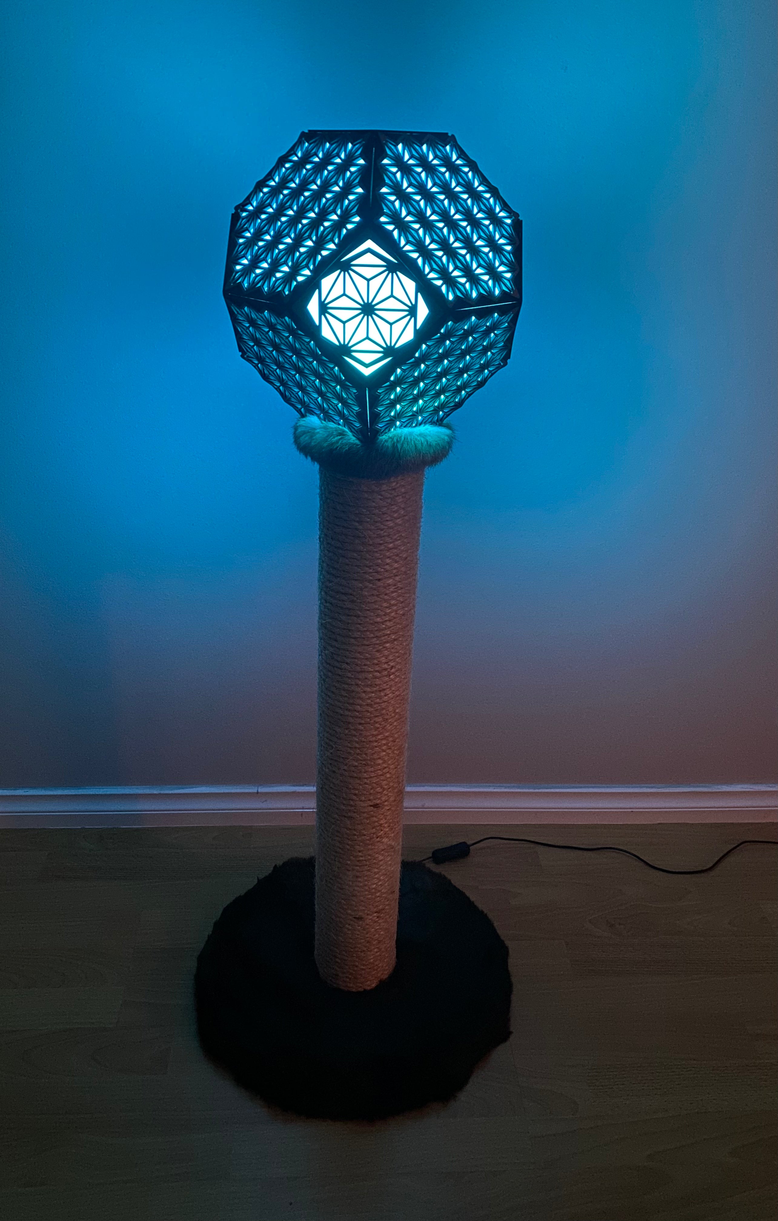 Cat scratch post floor lamp (PRE-ORDER ONLY)