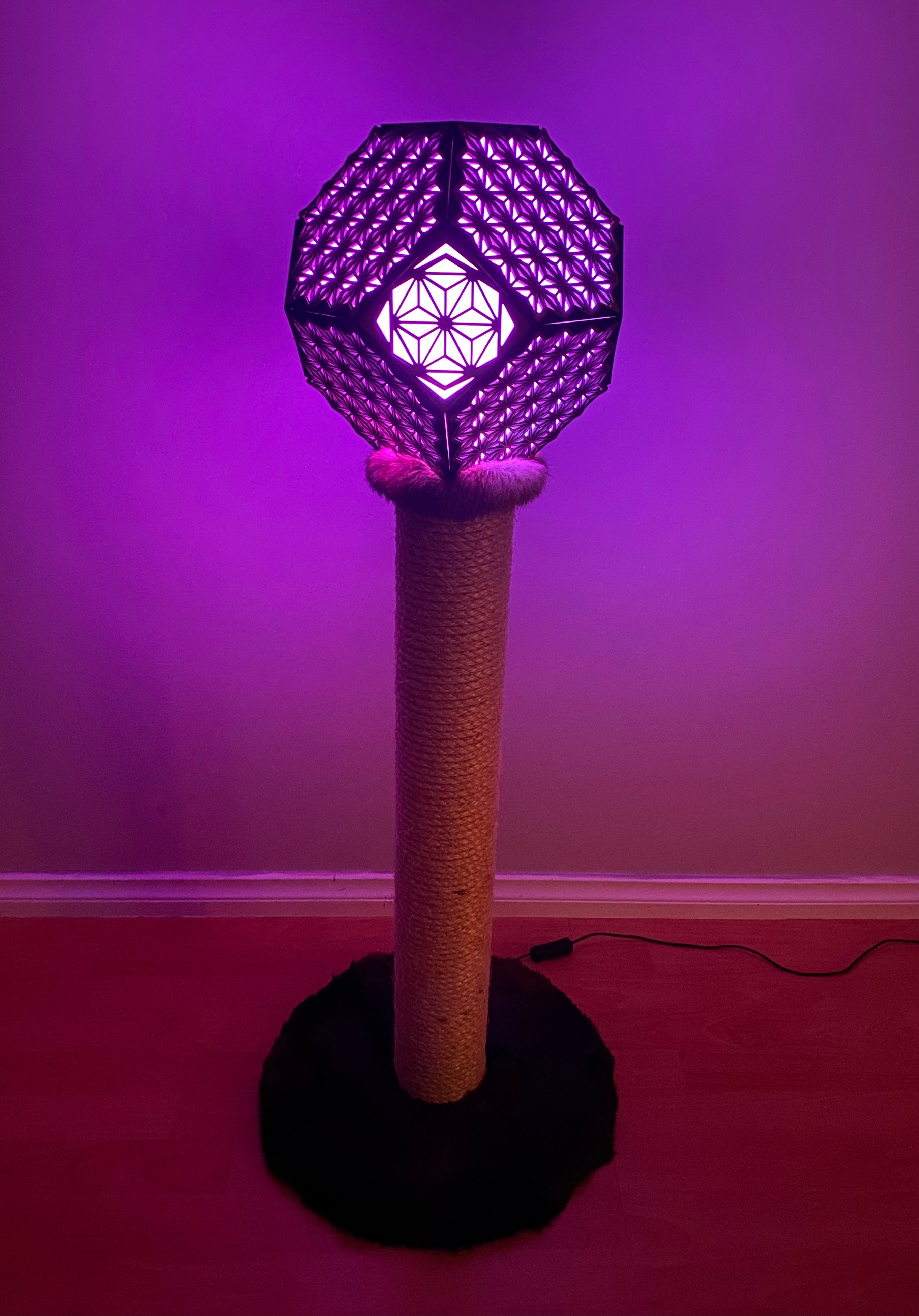 Cat scratch post floor lamp (PRE-ORDER ONLY)