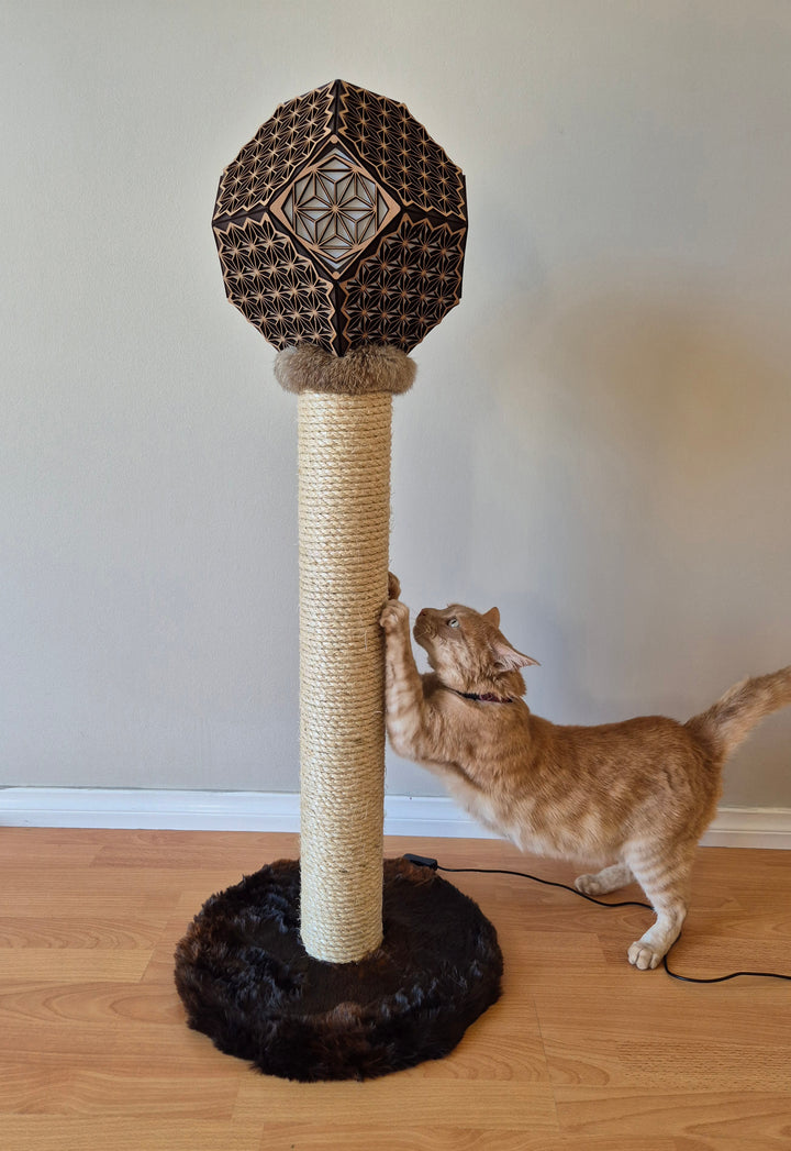Cat scratch post floor lamp (PRE-ORDER ONLY)