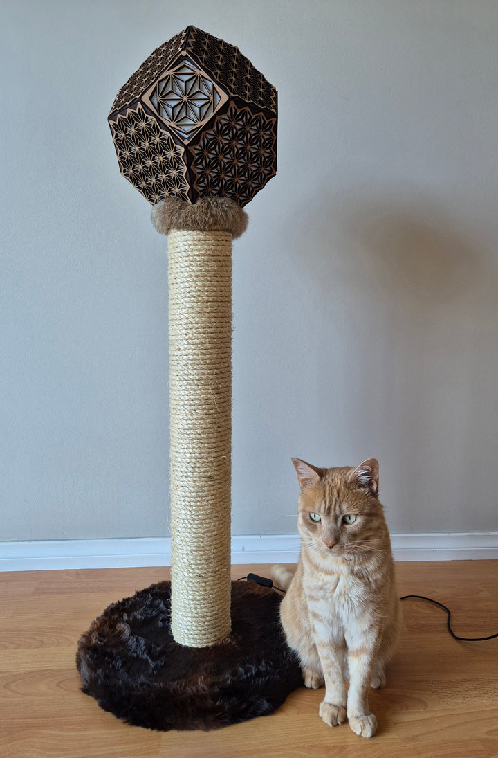 Cat scratch post floor lamp (PRE-ORDER ONLY)
