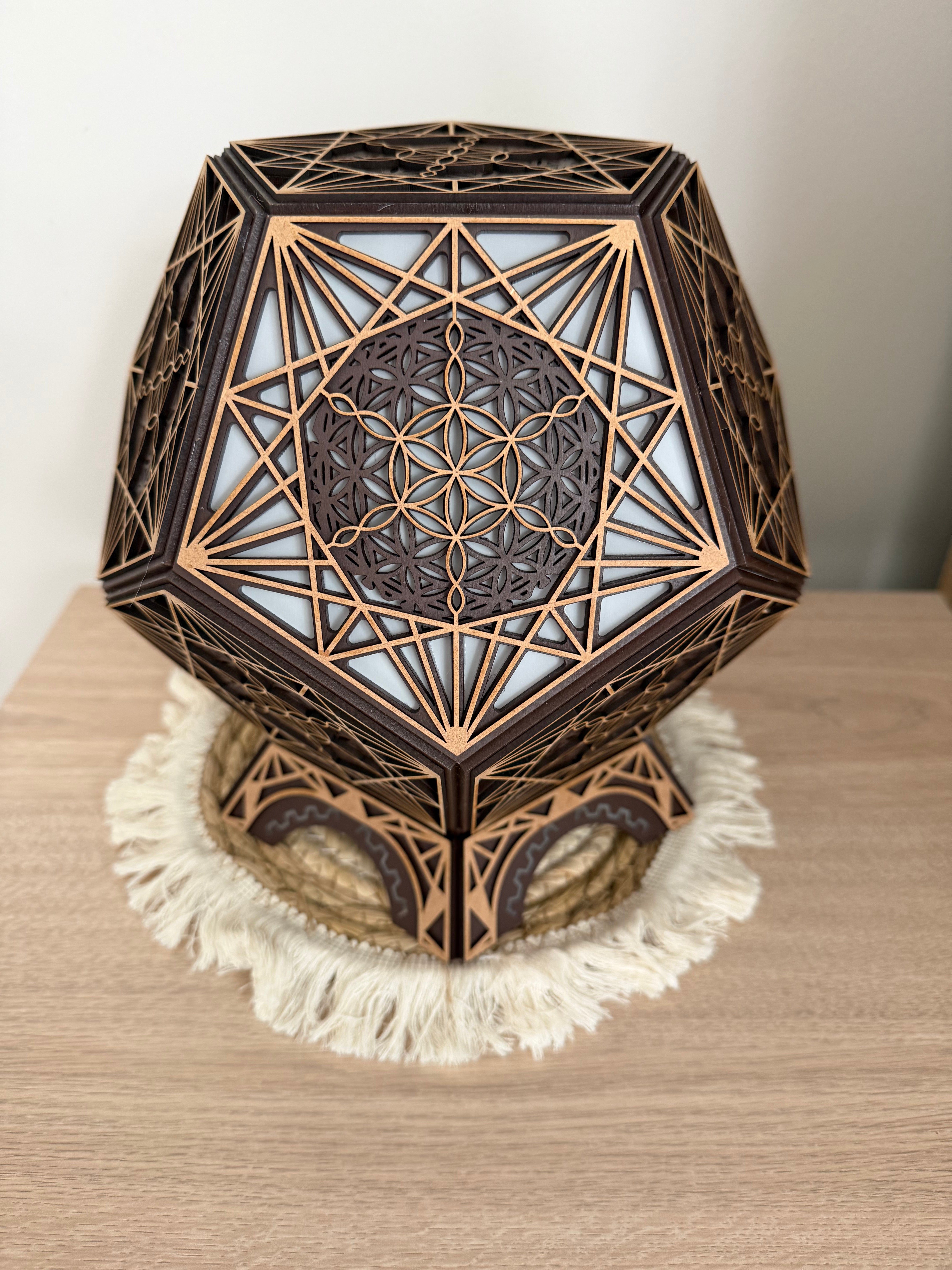 Ethereal Bloom Lamp - Flower of Life Sacred Geometry LED Light