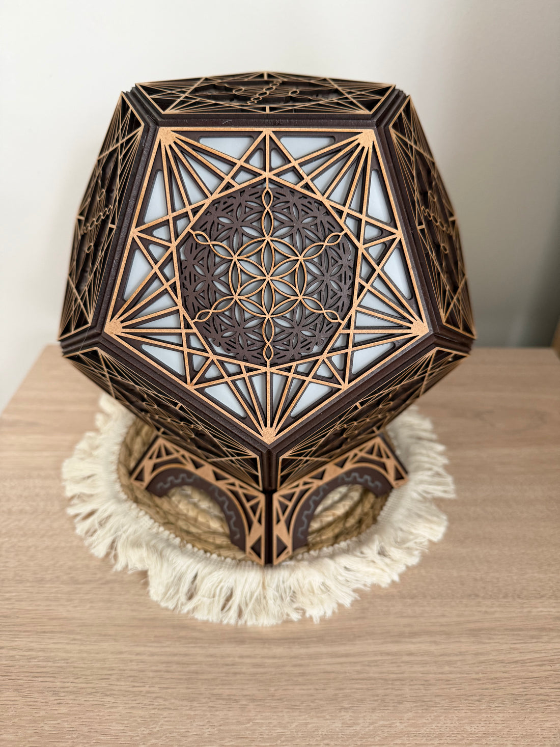 Ethereal Bloom Lamp - Flower of Life Sacred Geometry LED Light