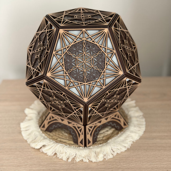 Ethereal Bloom Lamp - Flower of Life Sacred Geometry LED Light