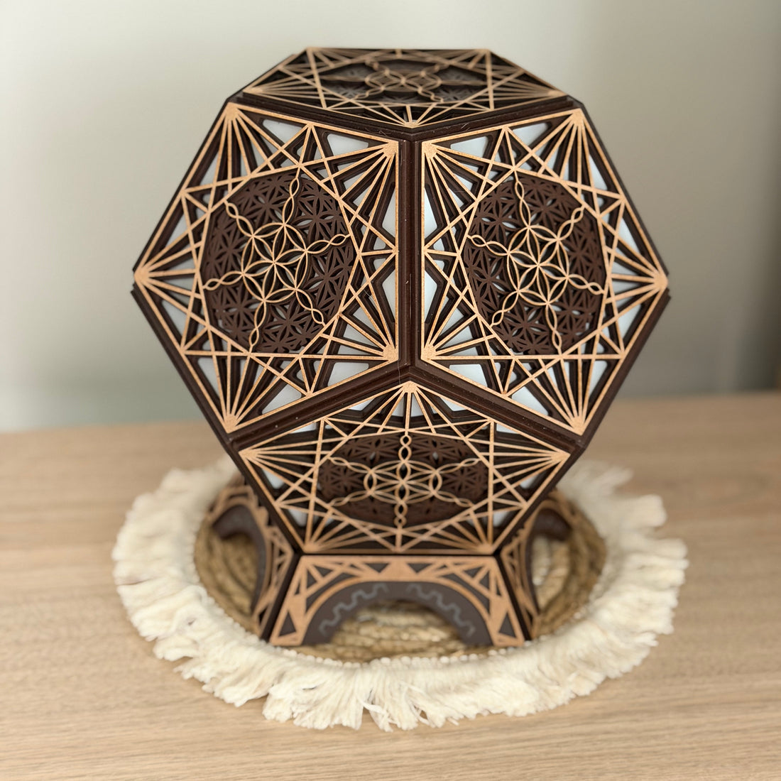 Ethereal Bloom Lamp - Flower of Life Sacred Geometry LED Light