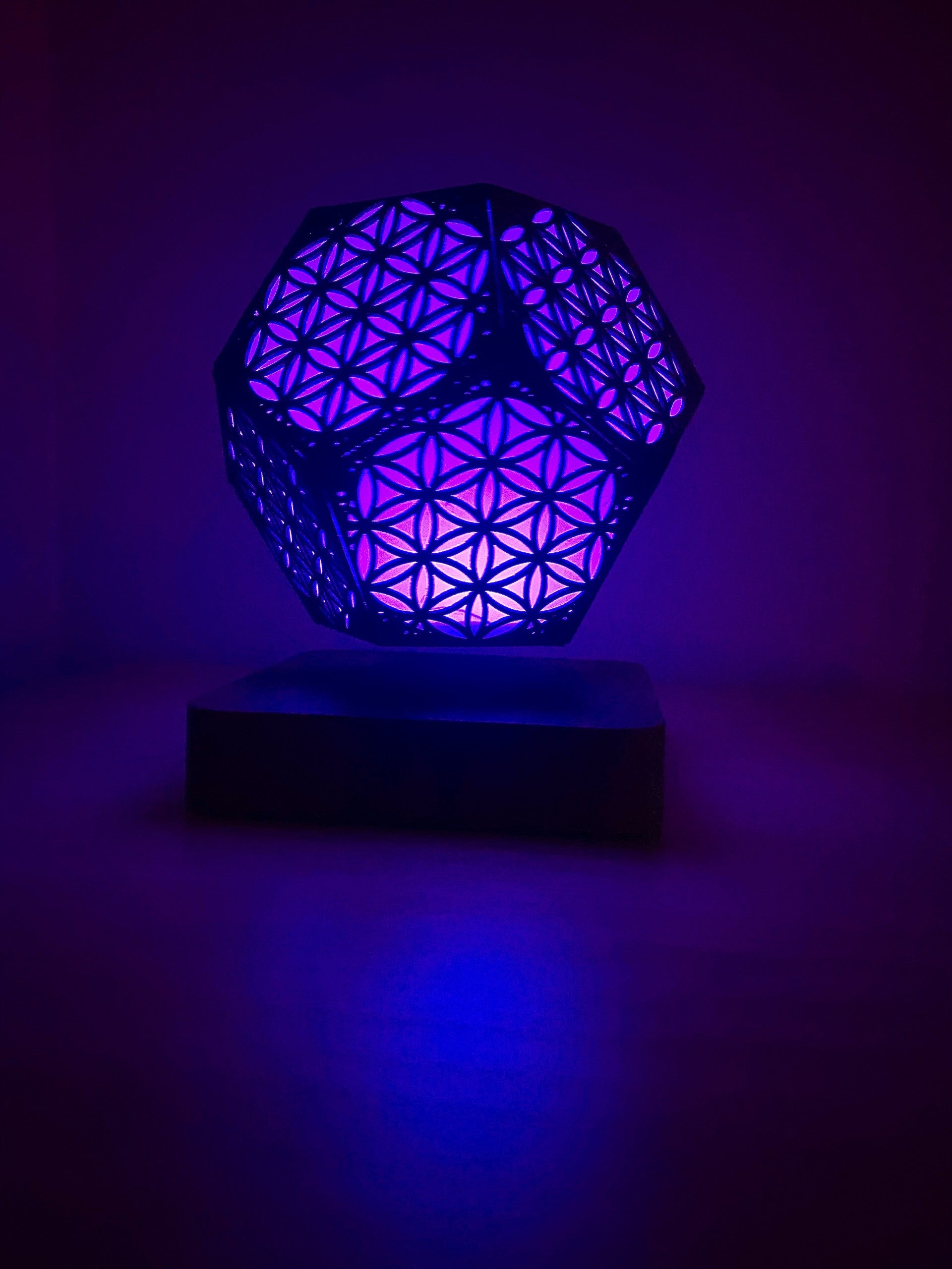 Flower of Life Pattern LED Rainbow Colors