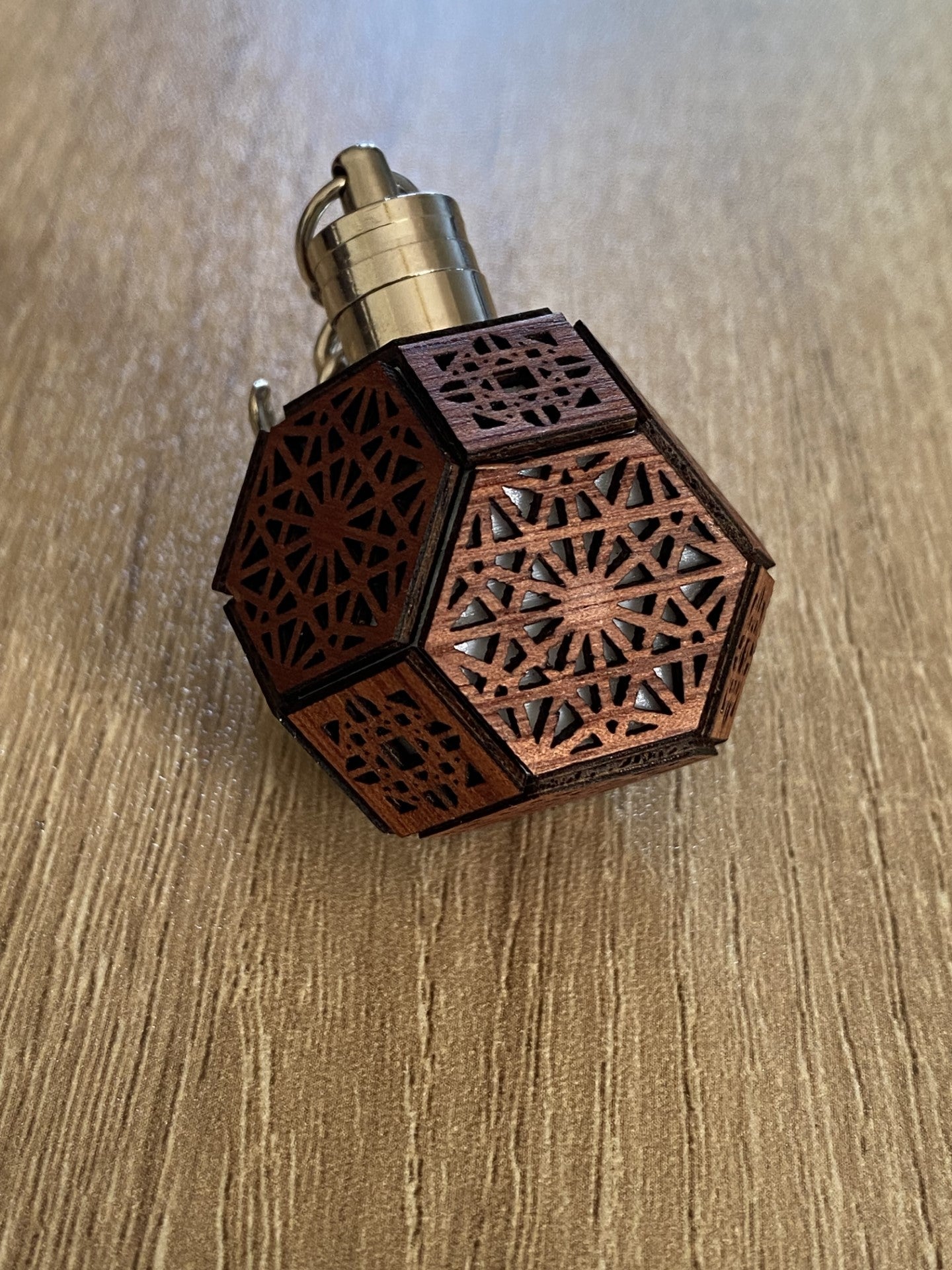 LED Key Ring Sacred Geometry Mandala Great Rhombicuboctahedron