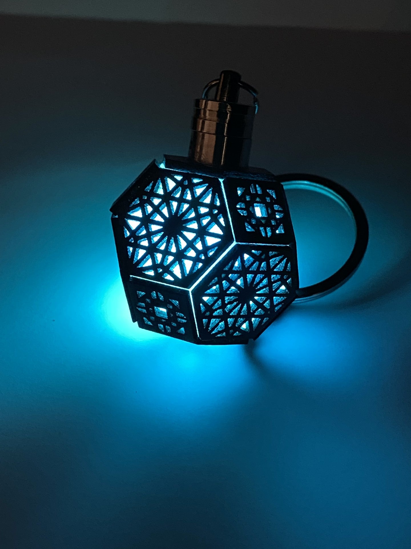 LED Key Ring Sacred Geometry Mandala Great Rhombicuboctahedron